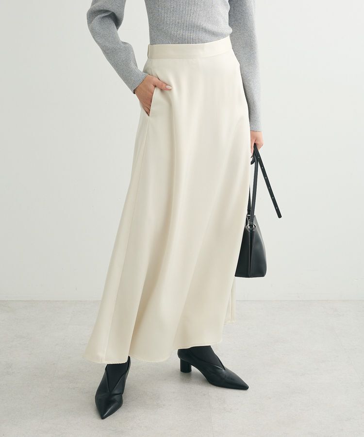 Green Parks「・Petit Fleur サテンフレアスカート」|フレア|