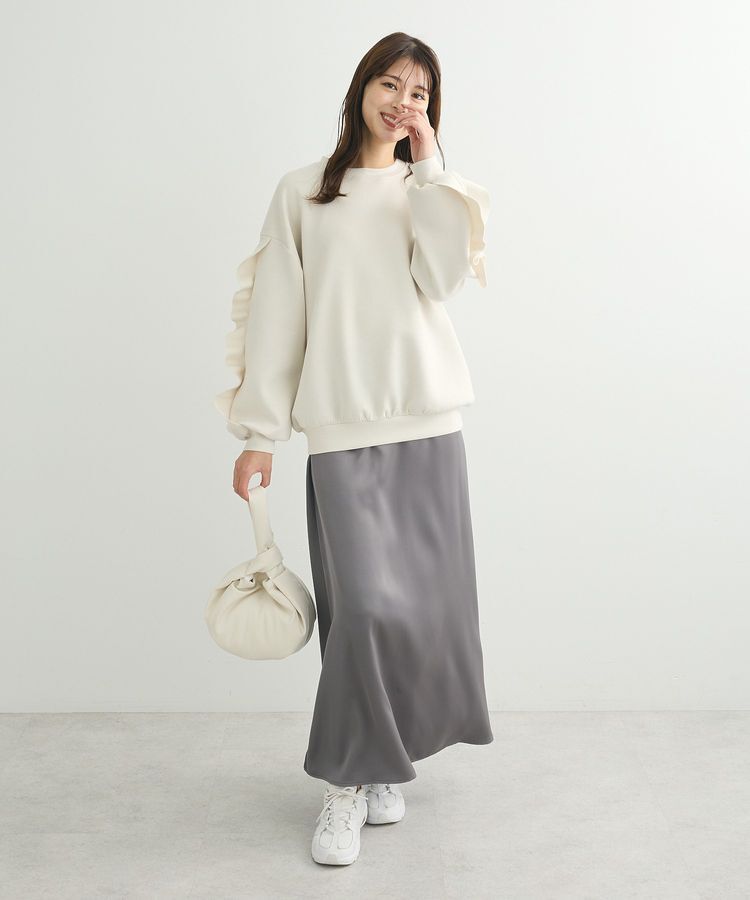 Green Parks「・Petit Fleur サテンフレアスカート」|フレア|