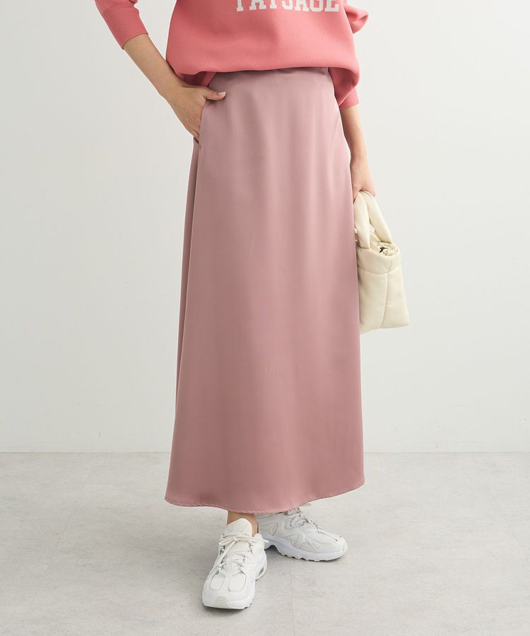 Green Parks「・Petit Fleur サテンフレアスカート」|フレア|Pink