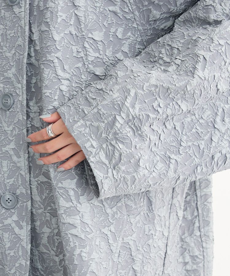 Green Parks「・ELENCARE DUE ジャカードステンカラーコート」|ステンカラーコート|