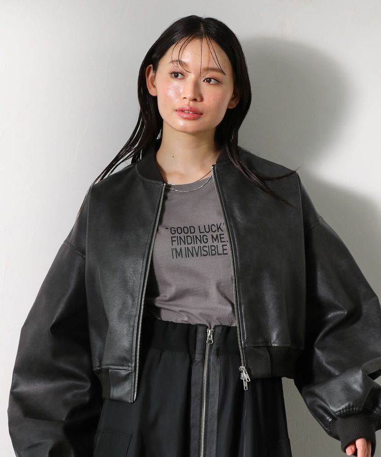 Green Parks「・ELENCARE DUE 合皮MA-1ブルゾン」|ブルゾン・スタジャン|