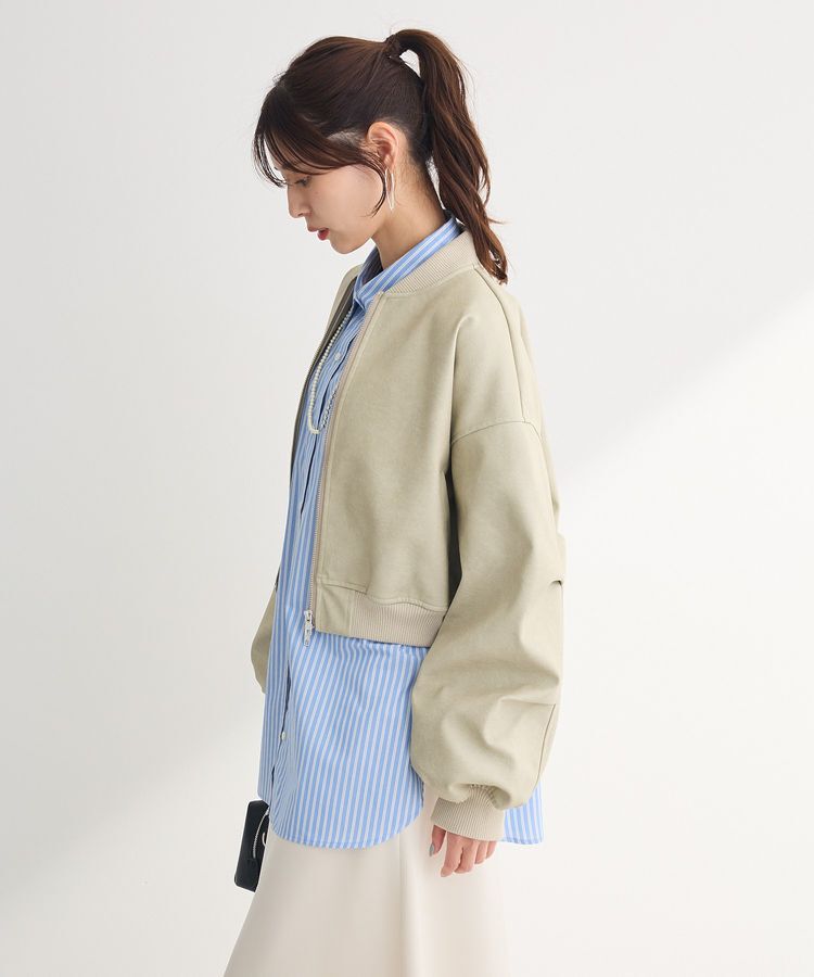 Green Parks「・ELENCARE DUE 合皮MA-1ブルゾン」|ブルゾン・スタジャン|