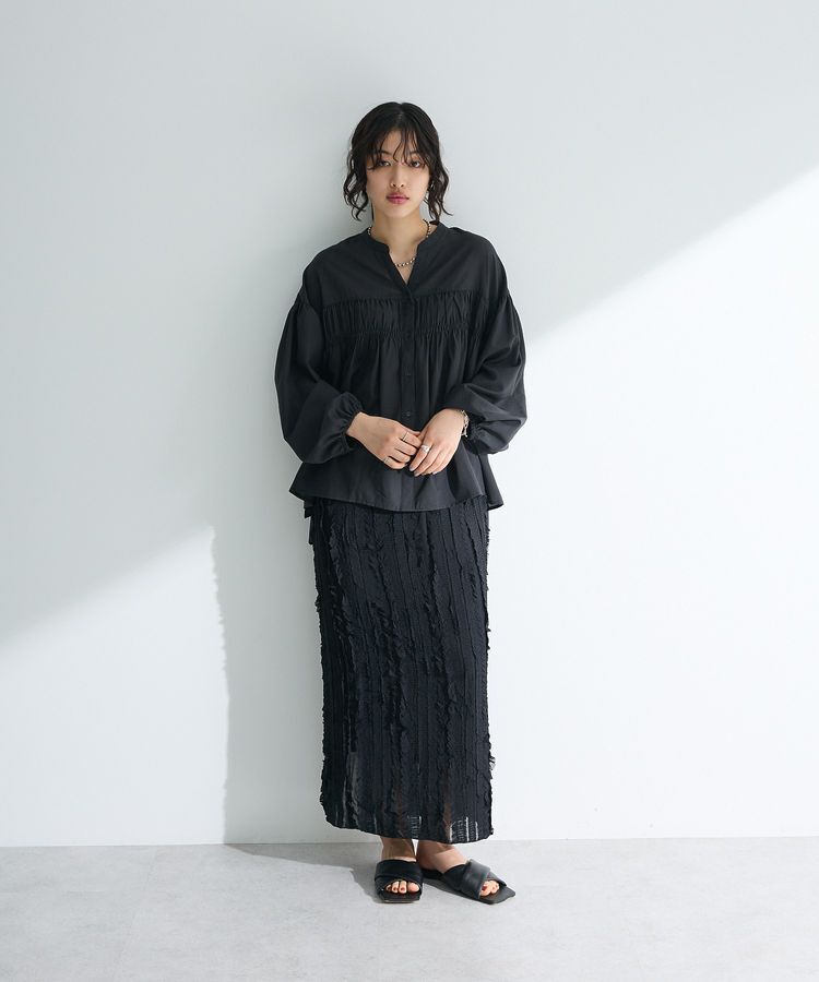 Green Parks「ジャガードストライプフリルIラインスカート」|スカート|