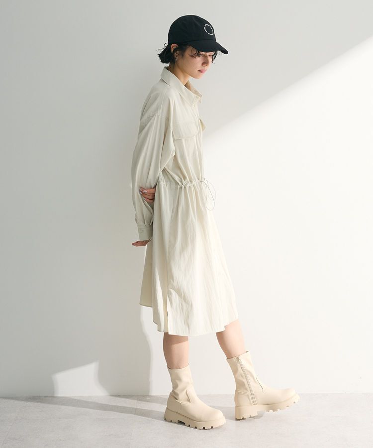 Green Parks「ミディ丈ミリタリーシャツワンピース」|ワンピース|