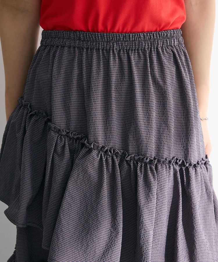 Green Parks「・ELENCARE DUE ギンガムティアードスカート」|スカート|