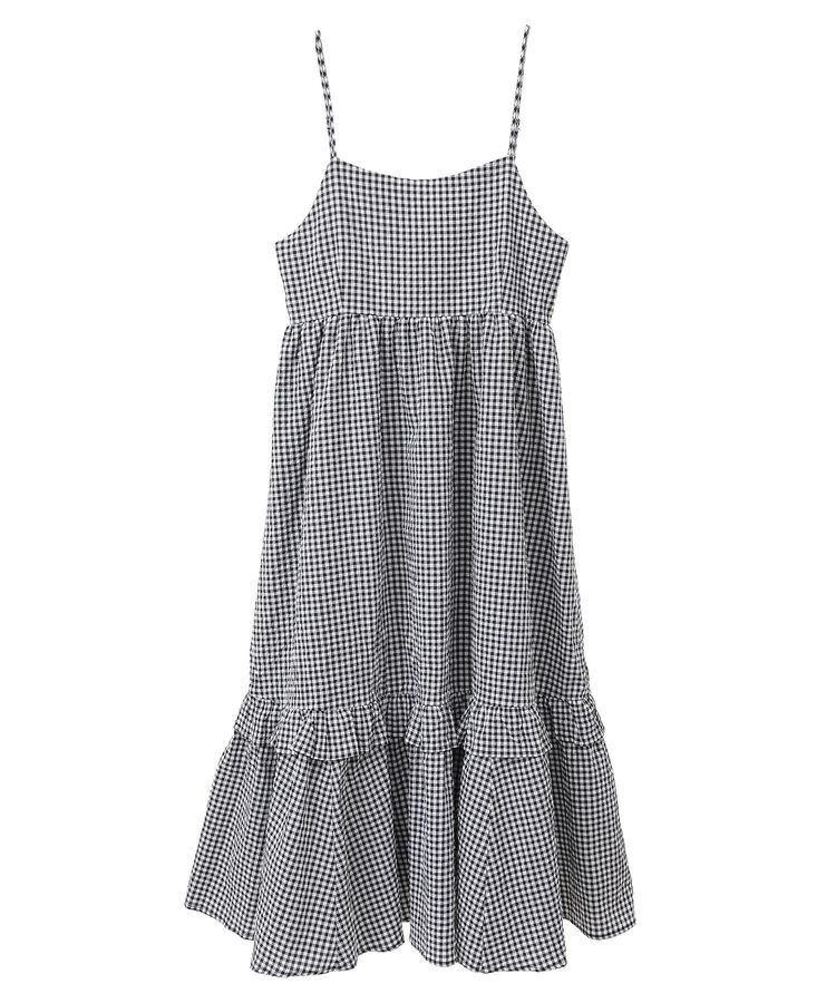 Green Parks「・ELENCARE DUE ギンガムキャミワンピース」|ワンピース|