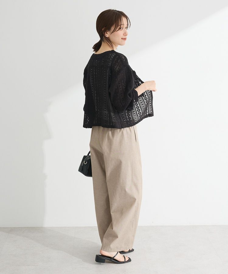 Green Parks「インド綿 レースシャツブルゾン」|カーディガン|