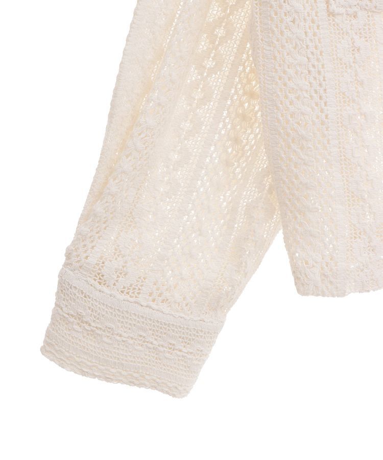 Green Parks「インド綿 レースシャツブルゾン」|カーディガン|