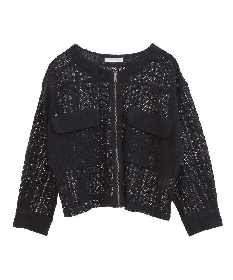 Green Parks「インド綿 レースシャツブルゾン」|カーディガン|