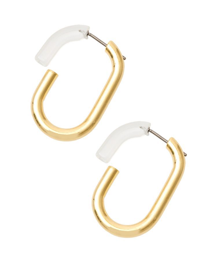 Green Parks「・HALF TIME ユニッククリアフープピアス」|ピアス|