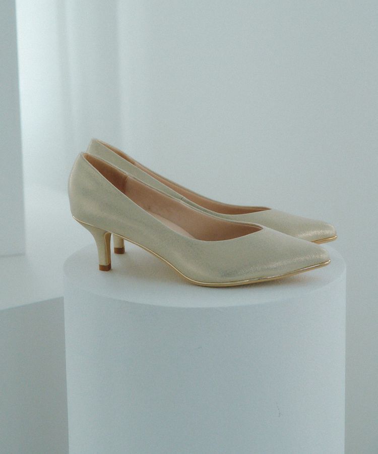 YECCA VECCA「メタルラインパンプス」|パンプス|Gold