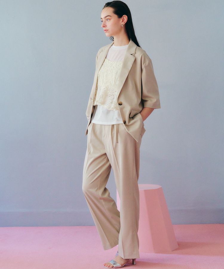 YECCA VECCA「ハーフスリーブジャケット」|テーラードジャケット|