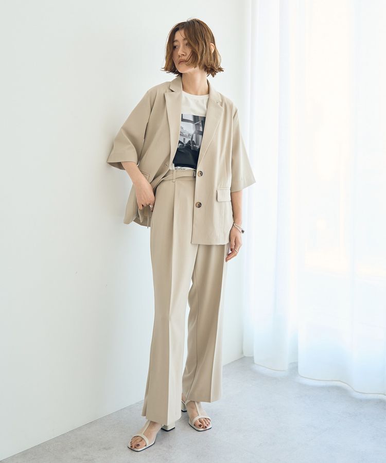 YECCA VECCA「ハーフスリーブジャケット」|テーラードジャケット|