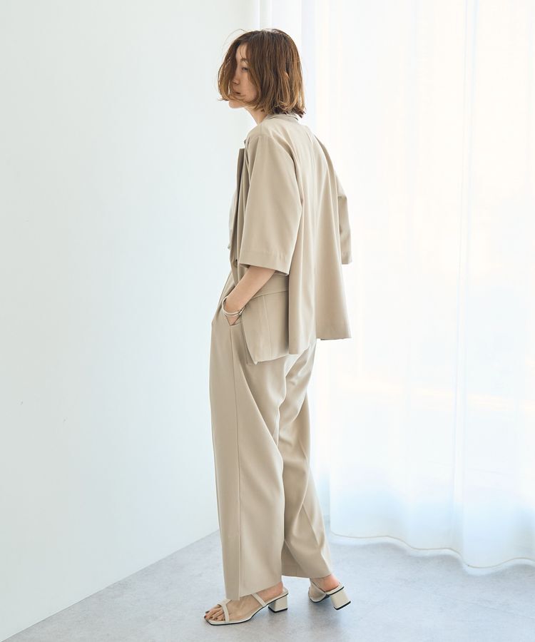 YECCA VECCA「ハーフスリーブジャケット」|テーラードジャケット|