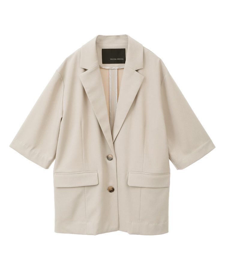 YECCA VECCA「ハーフスリーブジャケット」|テーラードジャケット|