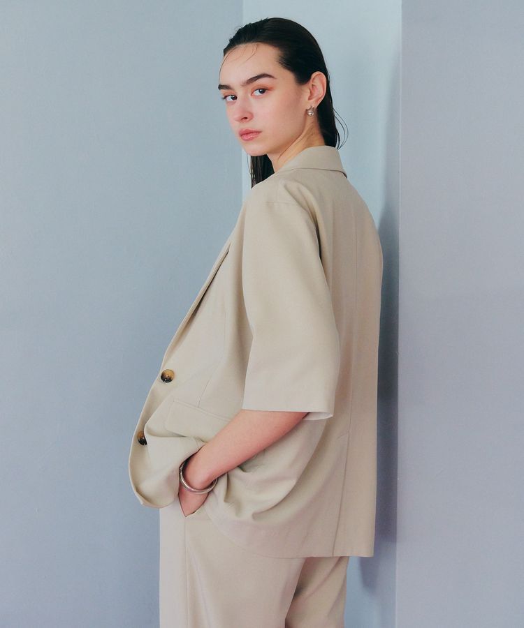 YECCA VECCA「ハーフスリーブジャケット」|テーラードジャケット|