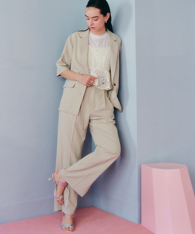 YECCA VECCA「ハーフスリーブジャケット」|テーラードジャケット|