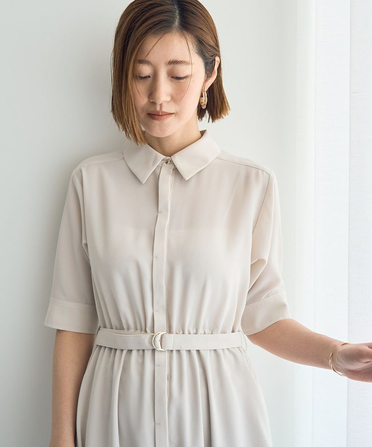 YECCA VECCA「ベルト付きシャツワンピース」|ワンピース|