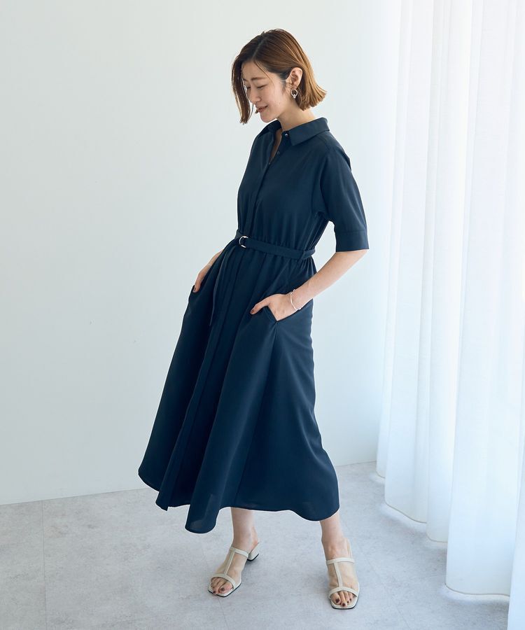 YECCA VECCA「ベルト付きシャツワンピース」|ワンピース|