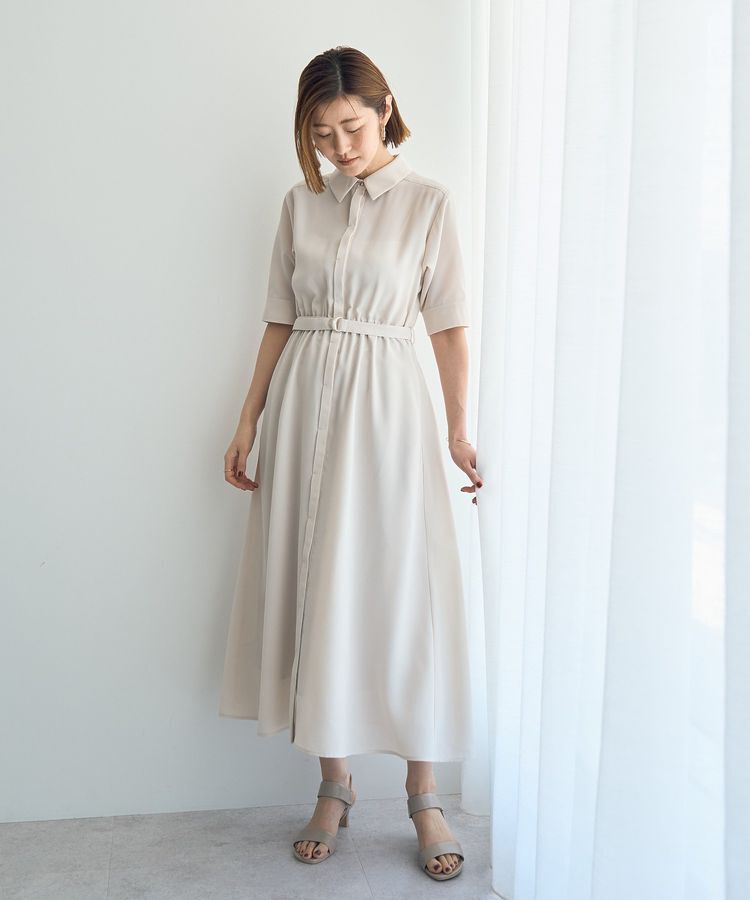 YECCA VECCA「ベルト付きシャツワンピース」|ワンピース|