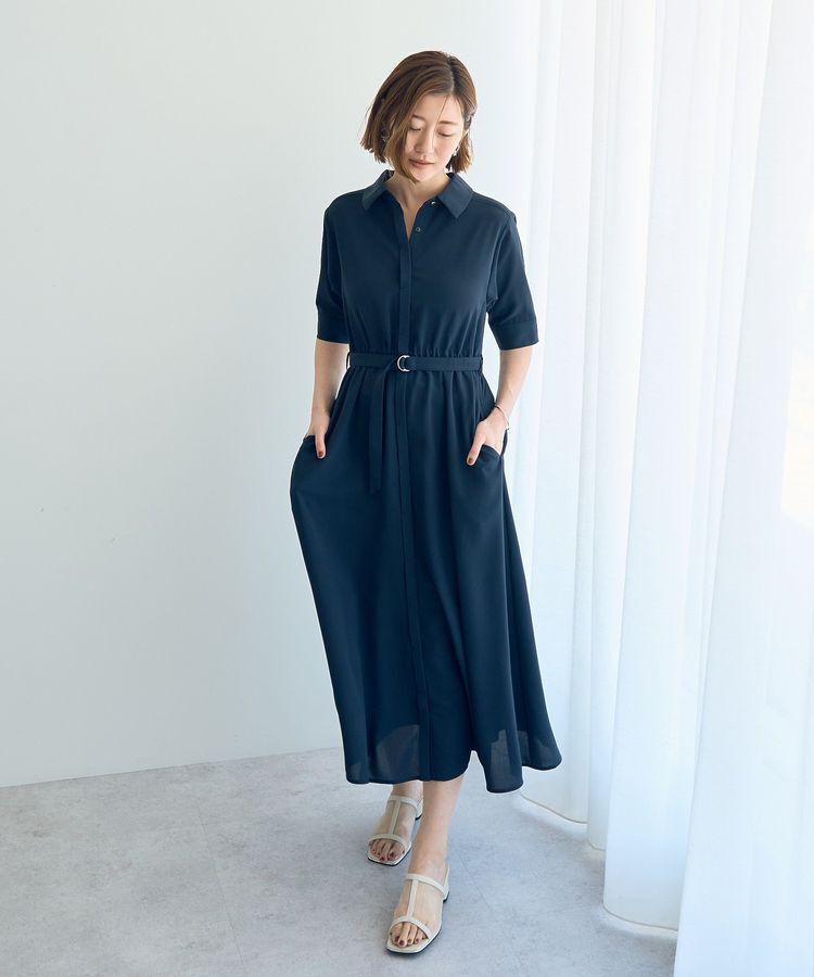 YECCA VECCA「ベルト付きシャツワンピース」|ワンピース|