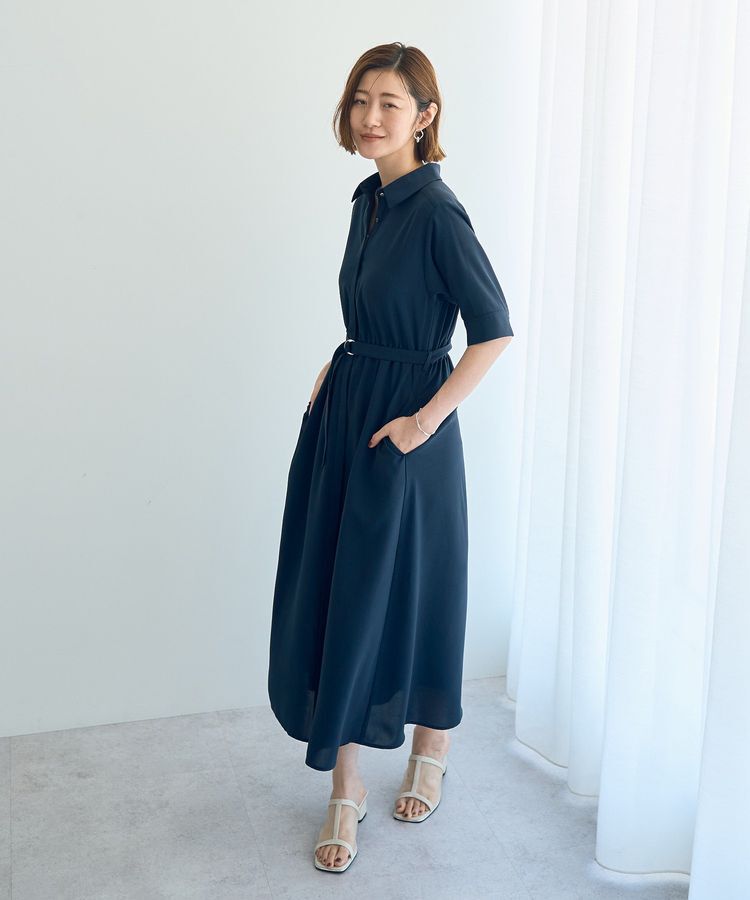 YECCA VECCA「ベルト付きシャツワンピース」|ワンピース|