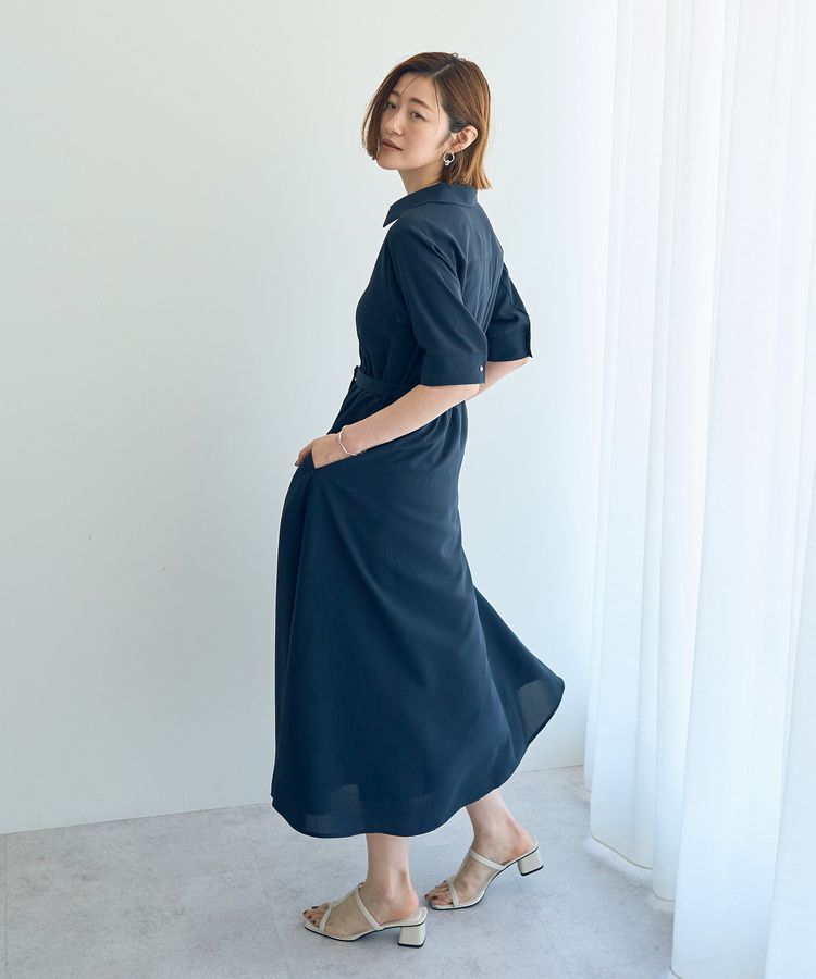 YECCA VECCA「ベルト付きシャツワンピース」|ワンピース|