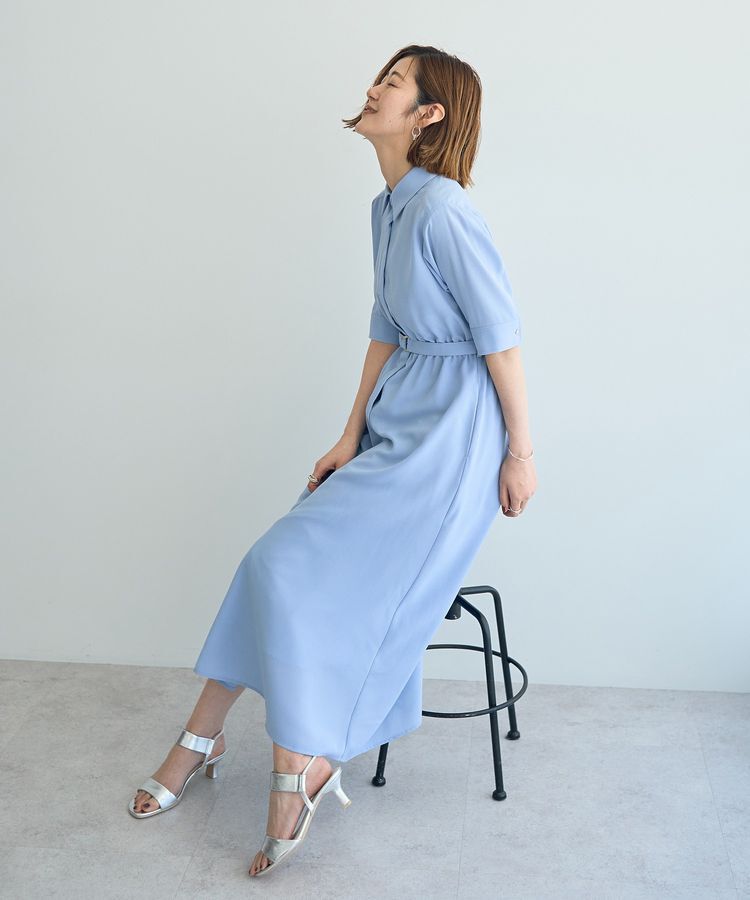 YECCA VECCA「ベルト付きシャツワンピース」|ワンピース|