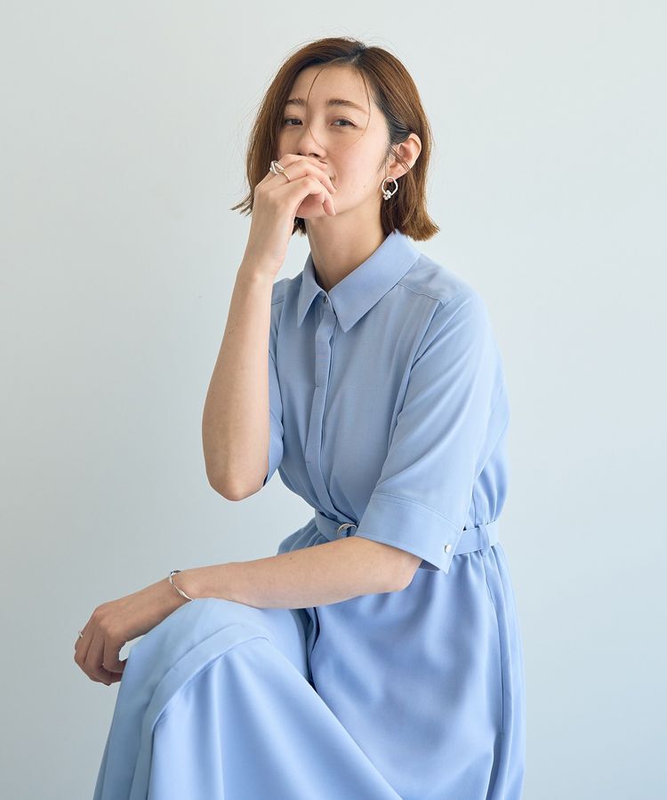 YECCA VECCA「ベルト付きシャツワンピース」|ワンピース|