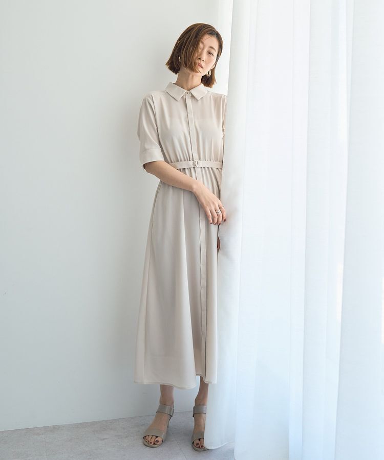YECCA VECCA「ベルト付きシャツワンピース」|ワンピース|