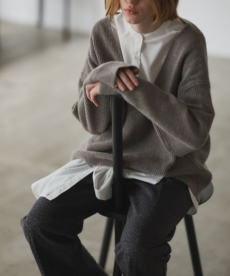 GARAGE OF GOOD CLOTHING「深Vネック畔ニットプルオーバー」|ニット・セーター|