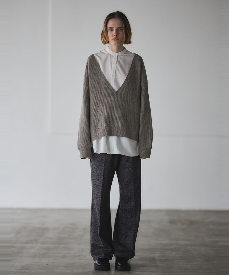 GARAGE OF GOOD CLOTHING「深Vネック畔ニットプルオーバー」|ニット・セーター|