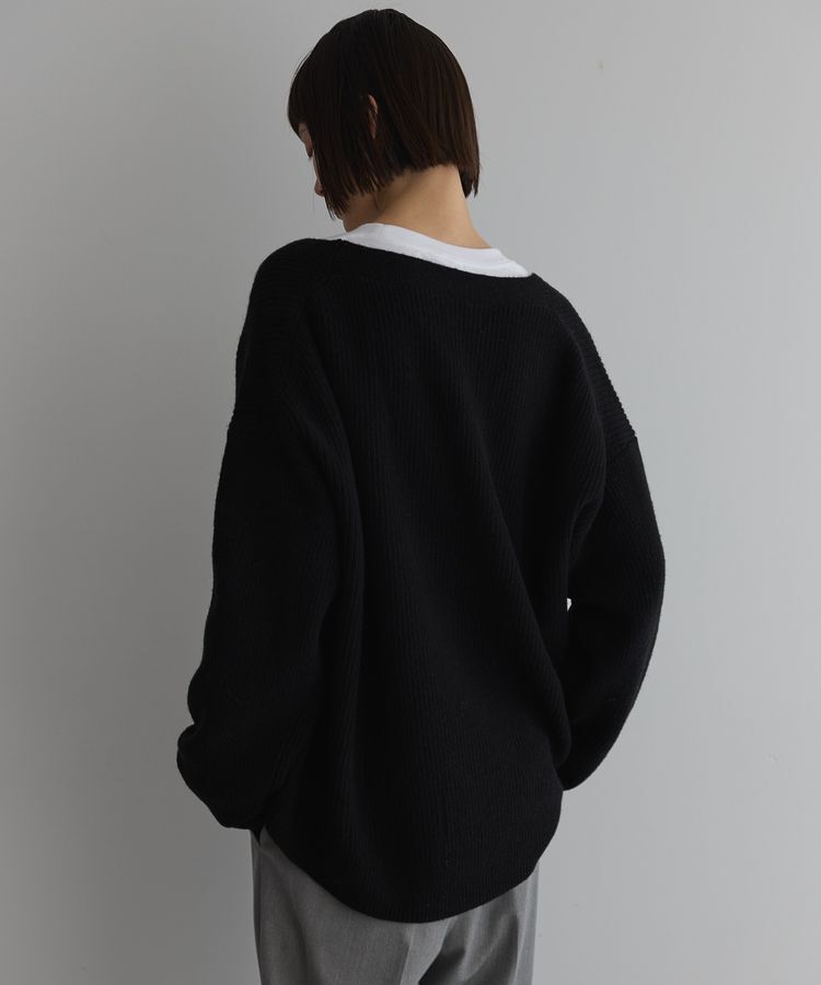 GARAGE OF GOOD CLOTHING「深Vネック畔ニットプルオーバー」|ニット・セーター|