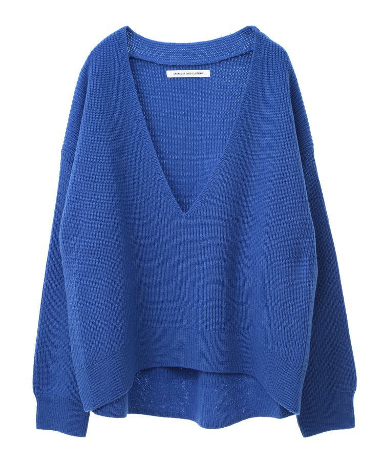 GARAGE OF GOOD CLOTHING「深Vネック畔ニットプルオーバー」|ニット・セーター|