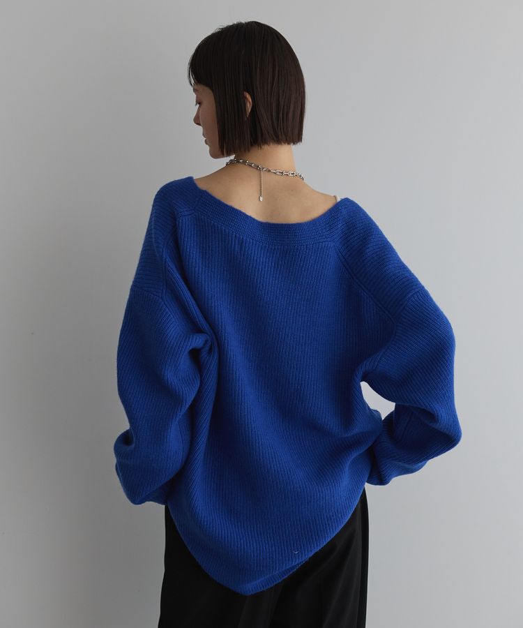 GARAGE OF GOOD CLOTHING「深Vネック畔ニットプルオーバー」|ニット・セーター|