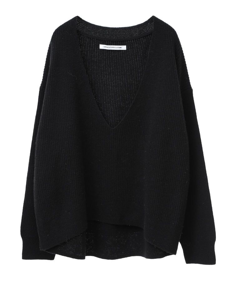 GARAGE OF GOOD CLOTHING「深Vネック畔ニットプルオーバー」|ニット・セーター|