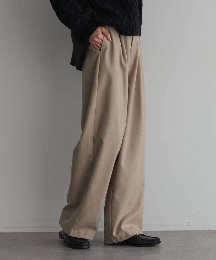 GARAGE OF GOOD CLOTHING「ウールライクワンタックワイドパンツ」|その他|Beige