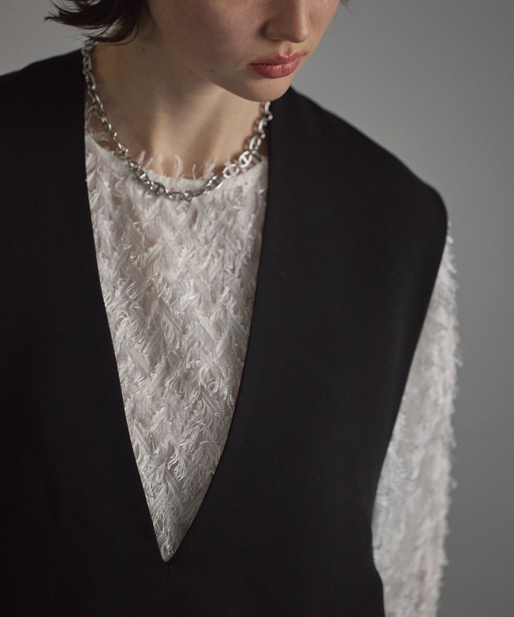 GARAGE OF GOOD CLOTHING「ロングカフスジャガードブラウス」|シャツ・ブラウス|