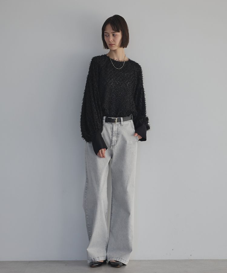 GARAGE OF GOOD CLOTHING「ロングカフスジャガードブラウス」|シャツ・ブラウス|