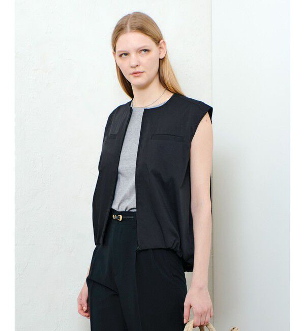 allureville「チノギャザリングヘムジレブルゾン」|ブルゾン・スタジャン|