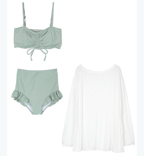 SEA DRESS「シアートップス付ビキニ/セット水着」|ビキニ|