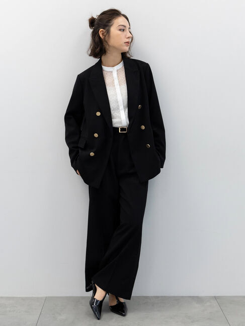 Te chichi「【セレモニーアイテム】ベルト付ワイドパンツ（セットアップ可）」|その他|ブラック