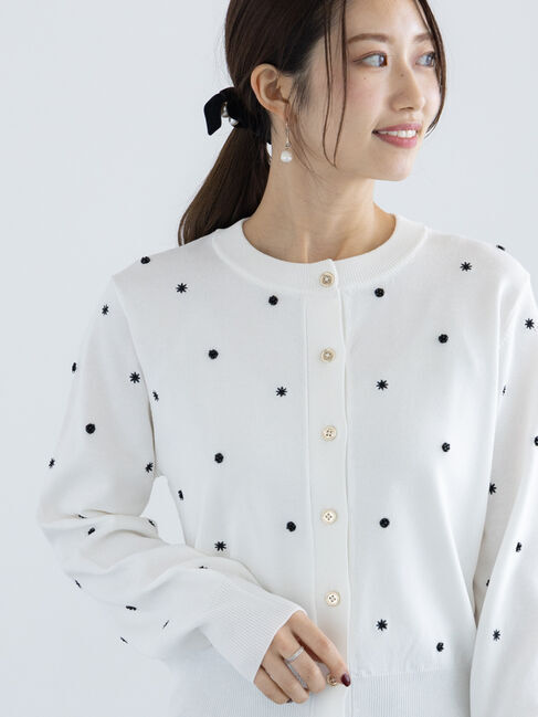 Te chichi「ドットビーズ刺繍カーディガン」|カーディガン|