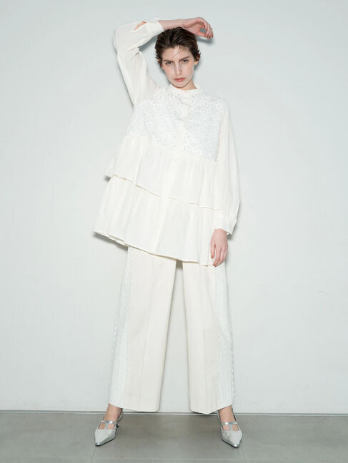 Te chichi「【Atelier Sucre】サイドレースパンツ《2025spring catalog item》」|その他|オフホワイト