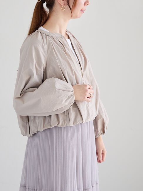 Te chichi「バルーンヘムギャザーブルゾン」|ブルゾン・スタジャン|グレー