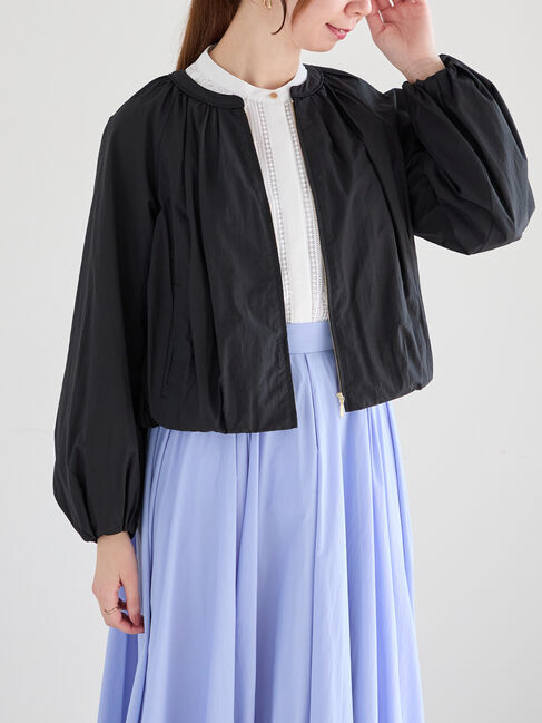 Te chichi「バルーンヘムギャザーブルゾン」|ブルゾン・スタジャン|ブラック