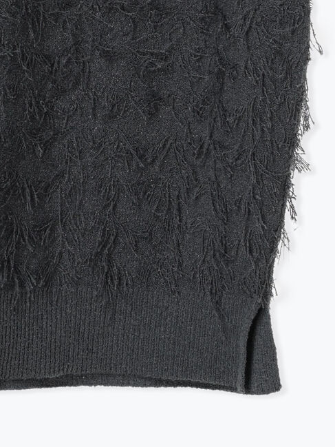 Lugnoncure「ジャカードフリンジベスト」|ニット・セーター|