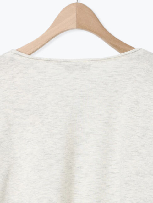 Samansa Mos2「インレイ裏毛カットオフロゴ刺繍カットソー」|Tシャツ・カットソー|