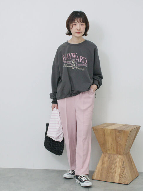 Samansa Mos2 blue「異素材切替リメイク風プルオーバー」|Tシャツ・カットソー|