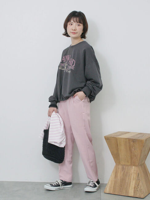 Samansa Mos2 blue「異素材切替リメイク風プルオーバー」|Tシャツ・カットソー|